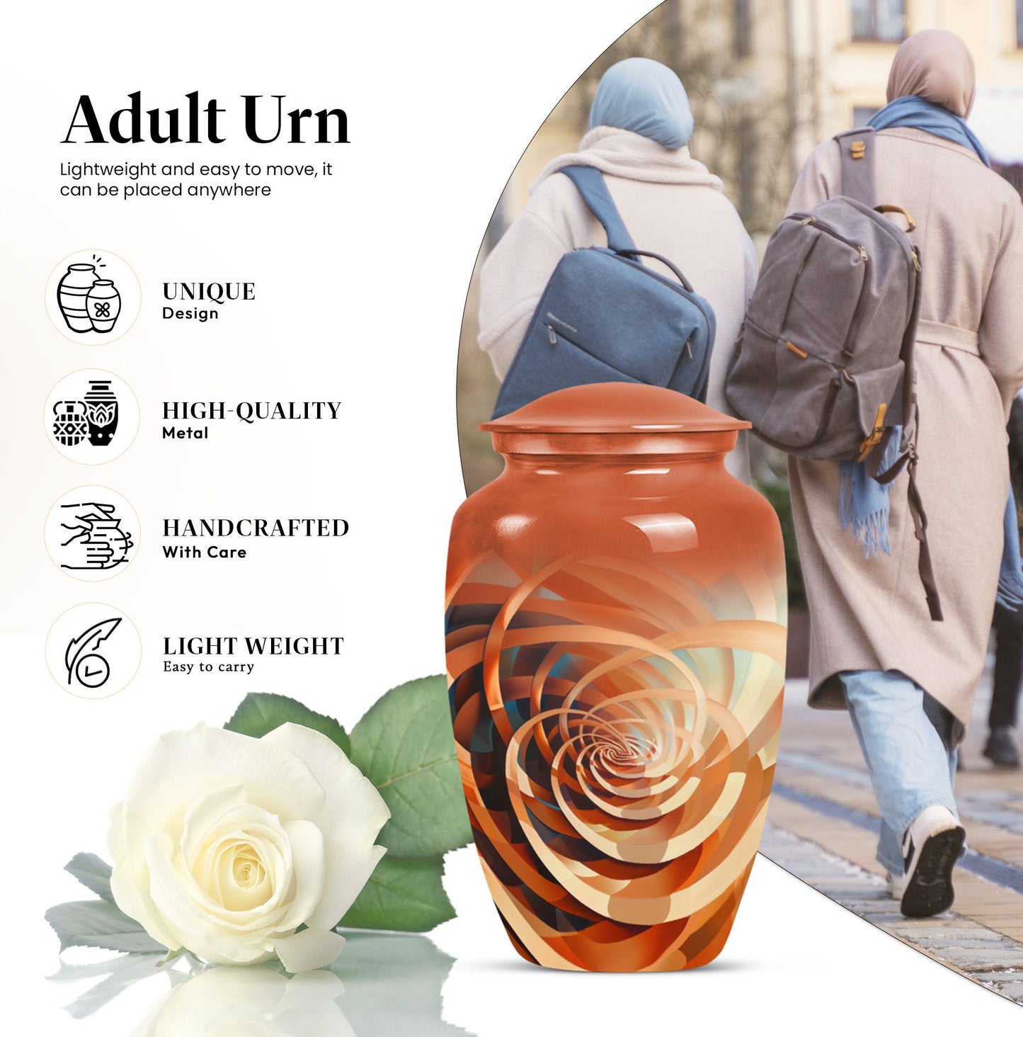 Classic 10-inch spiral urn