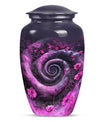 classic spiral Aluminium cremation urn for human ashes.