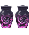classic spiral Aluminium cremation urn for human ashes.