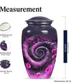 classic spiral Aluminium cremation urn for human ashes.