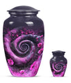 classic spiral Aluminium cremation urn for human ashes.