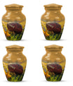 10-inch classic football urn made of aluminium.