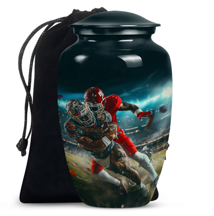 Classic 10-inch football urn, memorial urn 