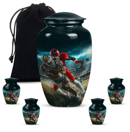 Classic 10-inch football urn, memorial urn 