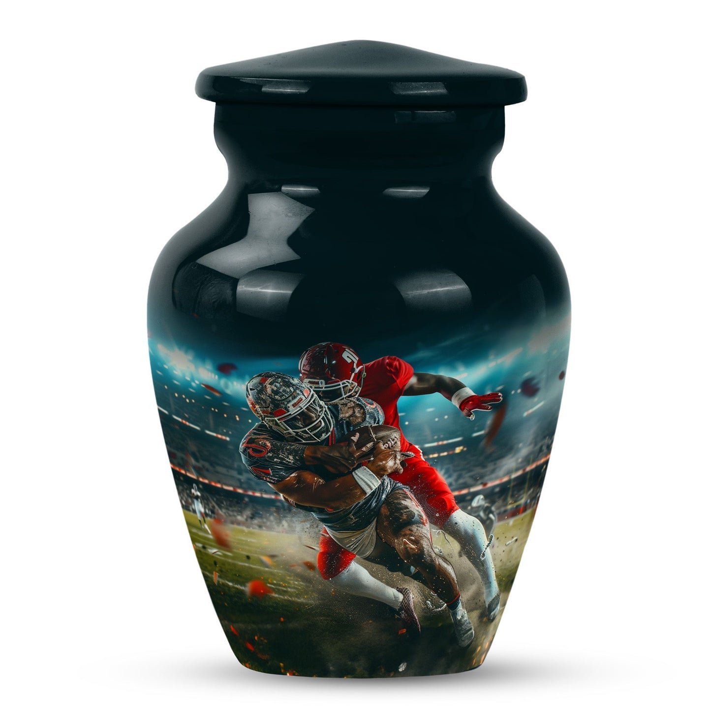Classic 10-inch football urn, memorial urn 