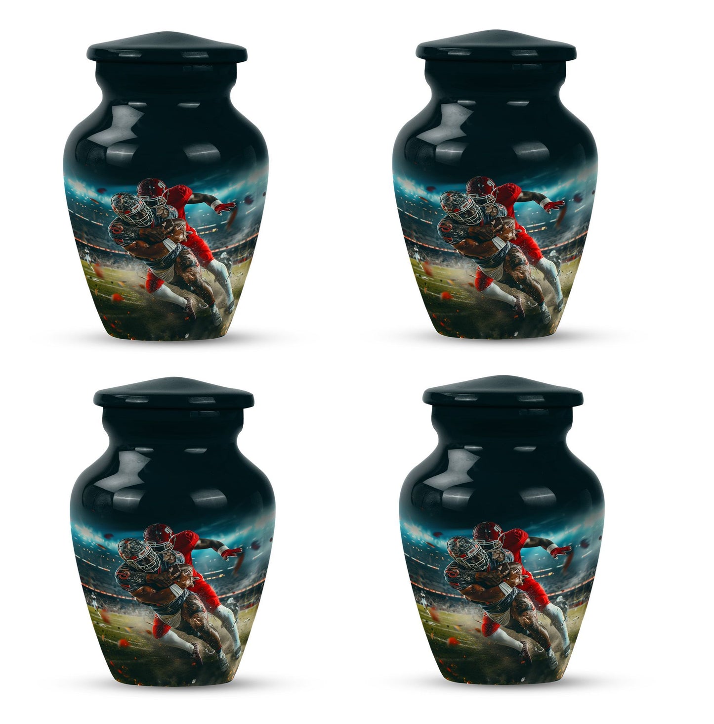 Classic 10-inch football urn, memorial urn 