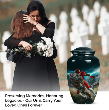 Classic 10-inch football urn, memorial urn 