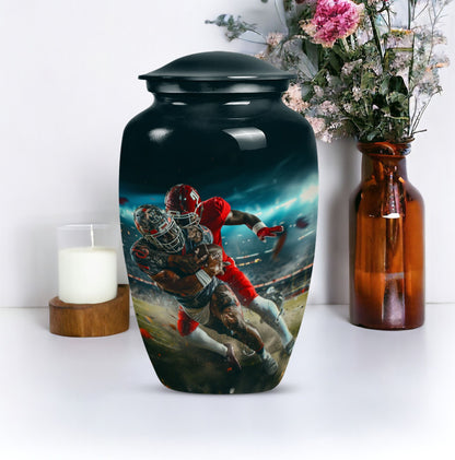 Classic 10-inch football urn, memorial urn 