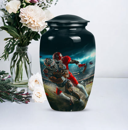Classic 10-inch football urn, memorial urn 