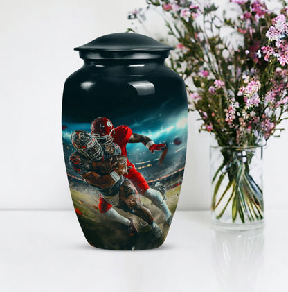Classic 10-inch football urn, memorial urn 