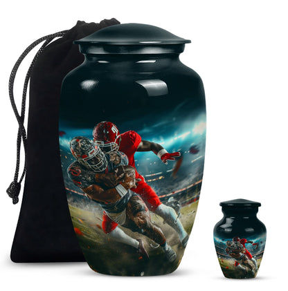 Classic 10-inch football urn, memorial urn 