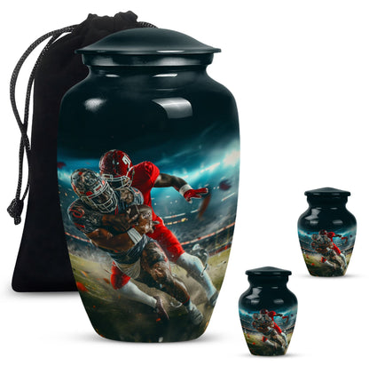 Classic 10-inch football urn, memorial urn 