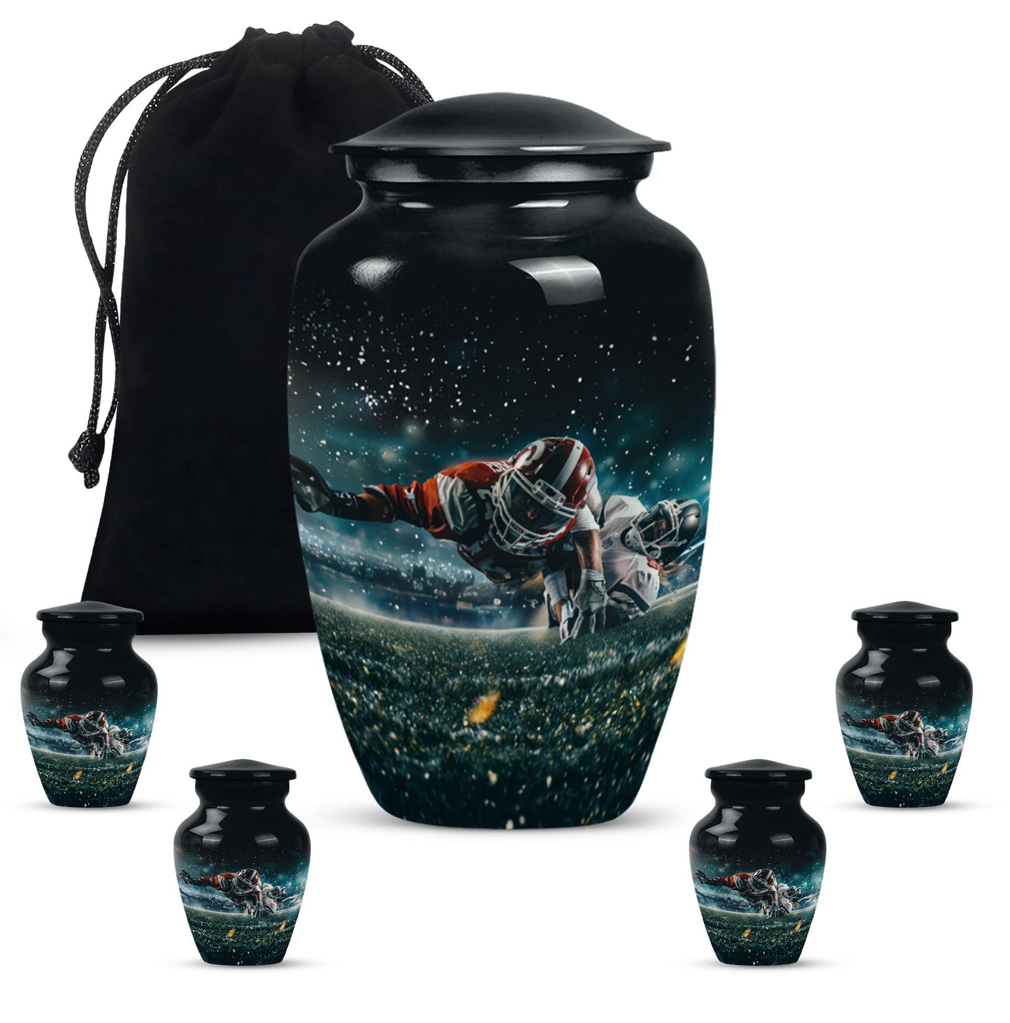 Footboll Urn for cremation funeral