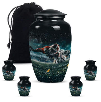 Footboll Urn for cremation funeral