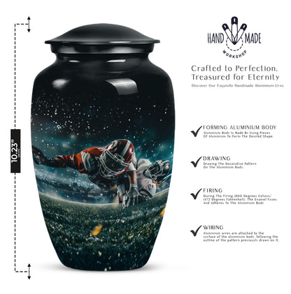Footboll Urn for cremation funeral