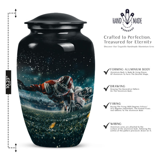 Footboll Urn for cremation funeral