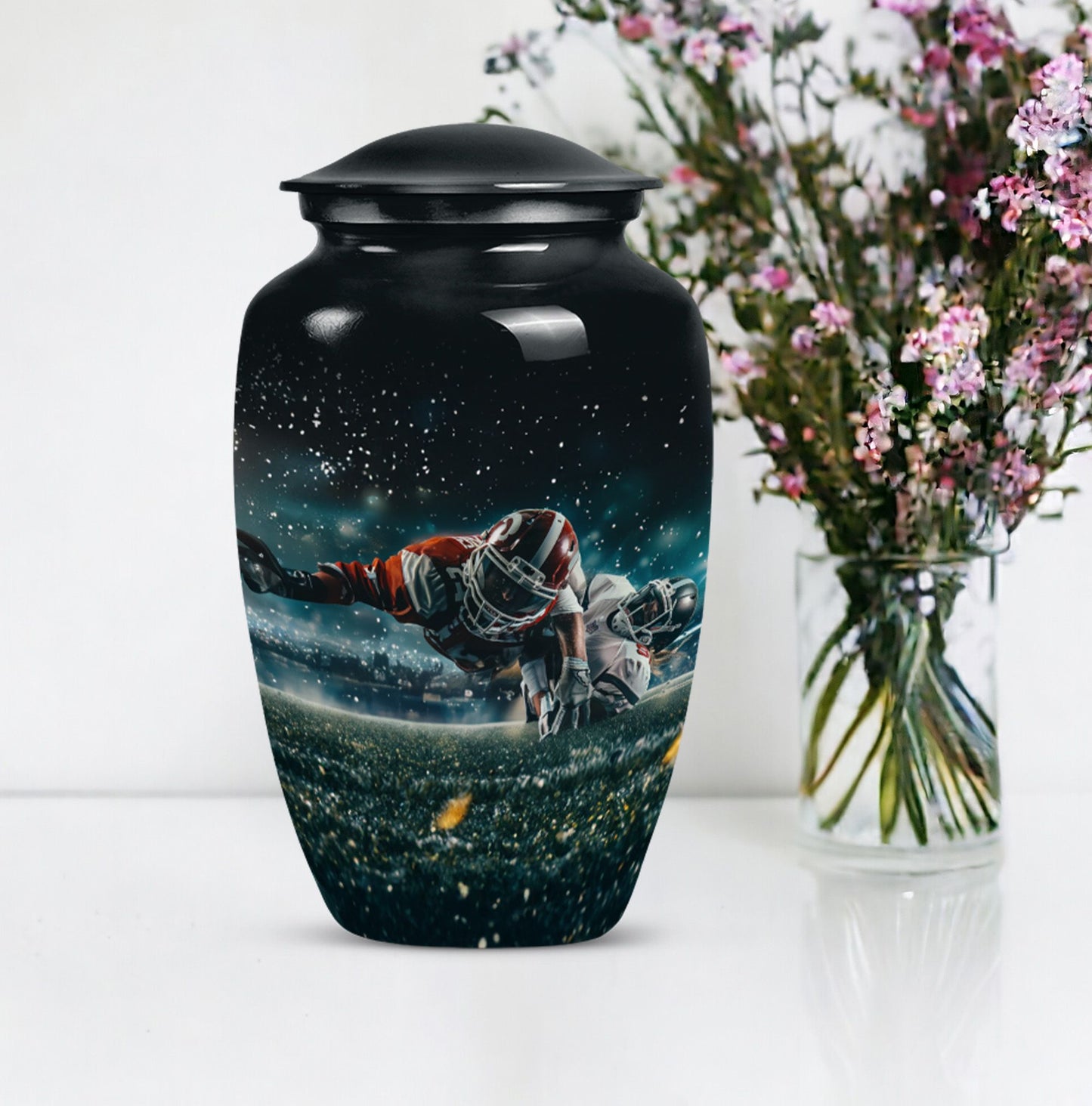Footboll Urn for cremation funeral