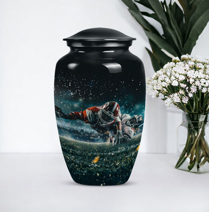 Footboll Urn for cremation funeral