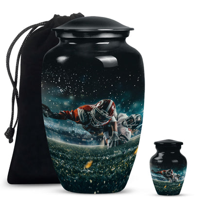 Footboll Urn for cremation funeral