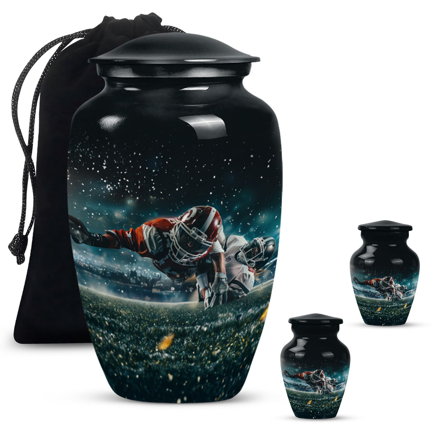 Footboll Urn for cremation funeral