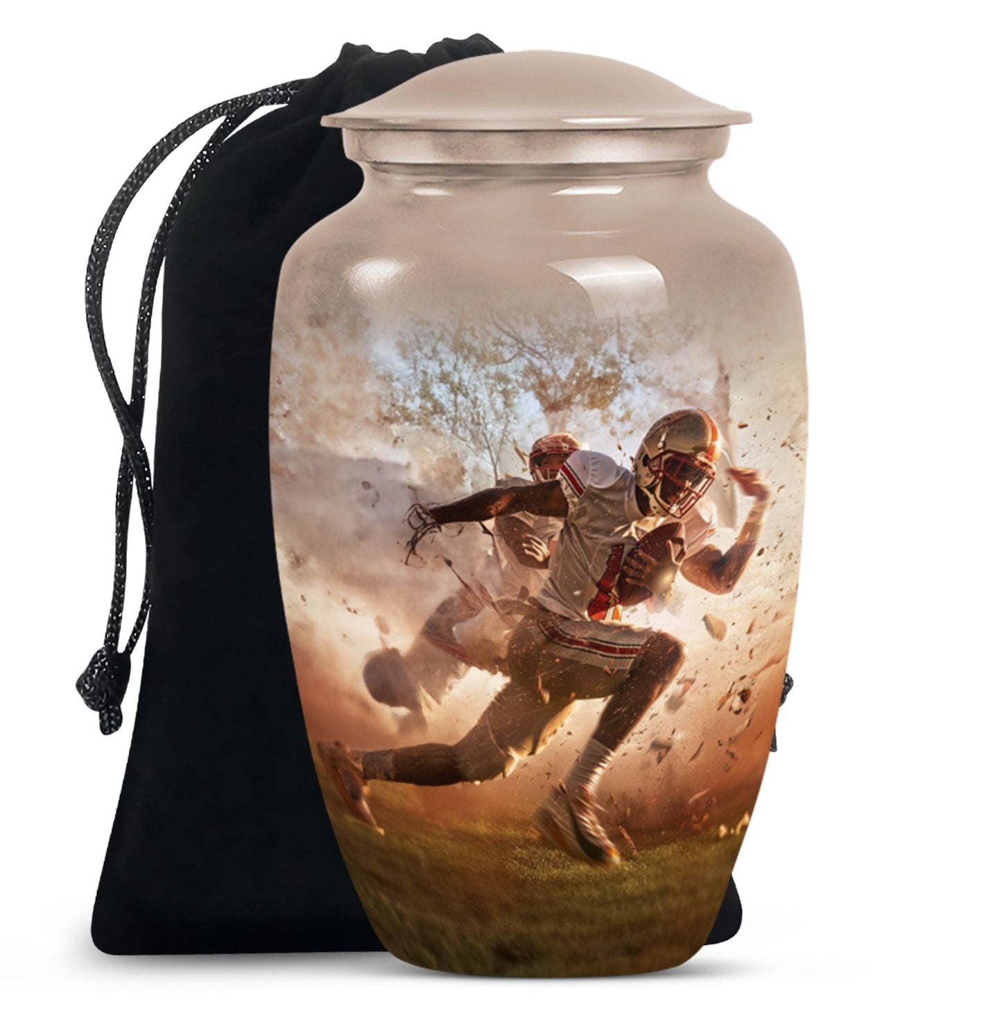 football urn for funeral burial