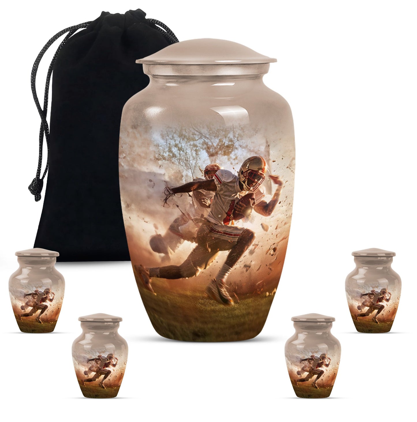 football urn for funeral burial