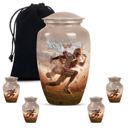 football urn for funeral burial