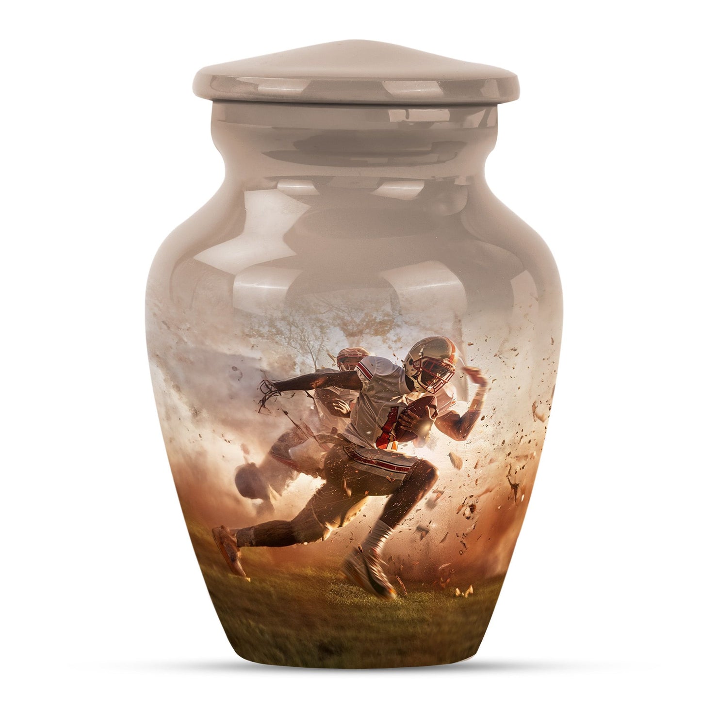 football urn for funeral burial