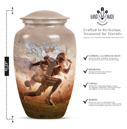 football urn for funeral burial