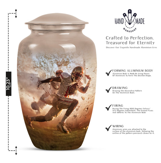 football urn for funeral burial