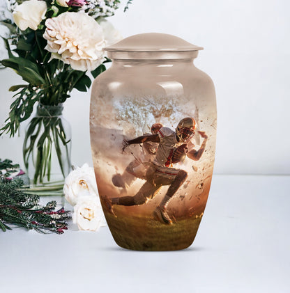 football urn for funeral burial