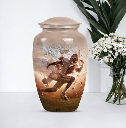 football urn for funeral burial