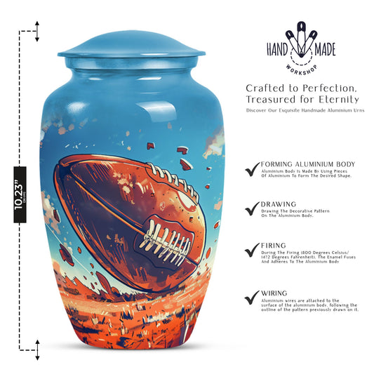 Classic Football Urn for Cremation Ashes.