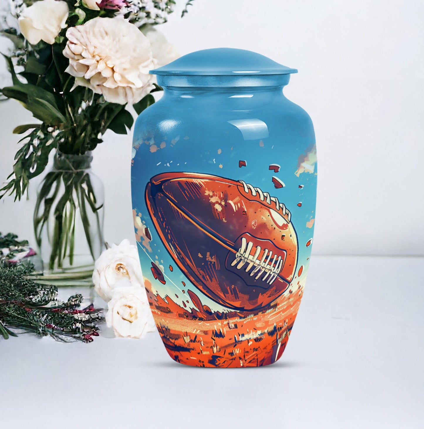 Classic Football Urn for Cremation Ashes.