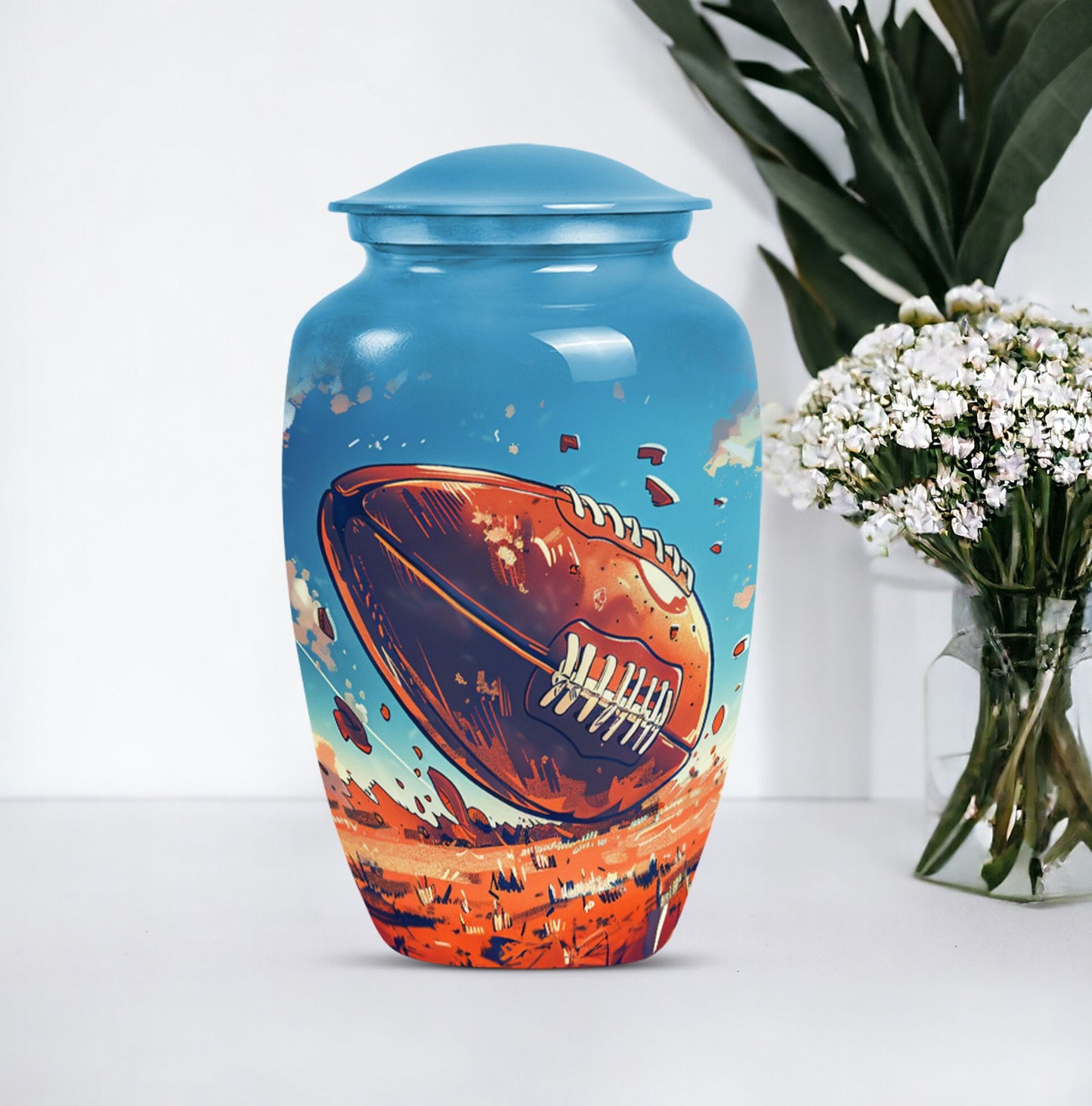 Classic Football Urn for Cremation Ashes.