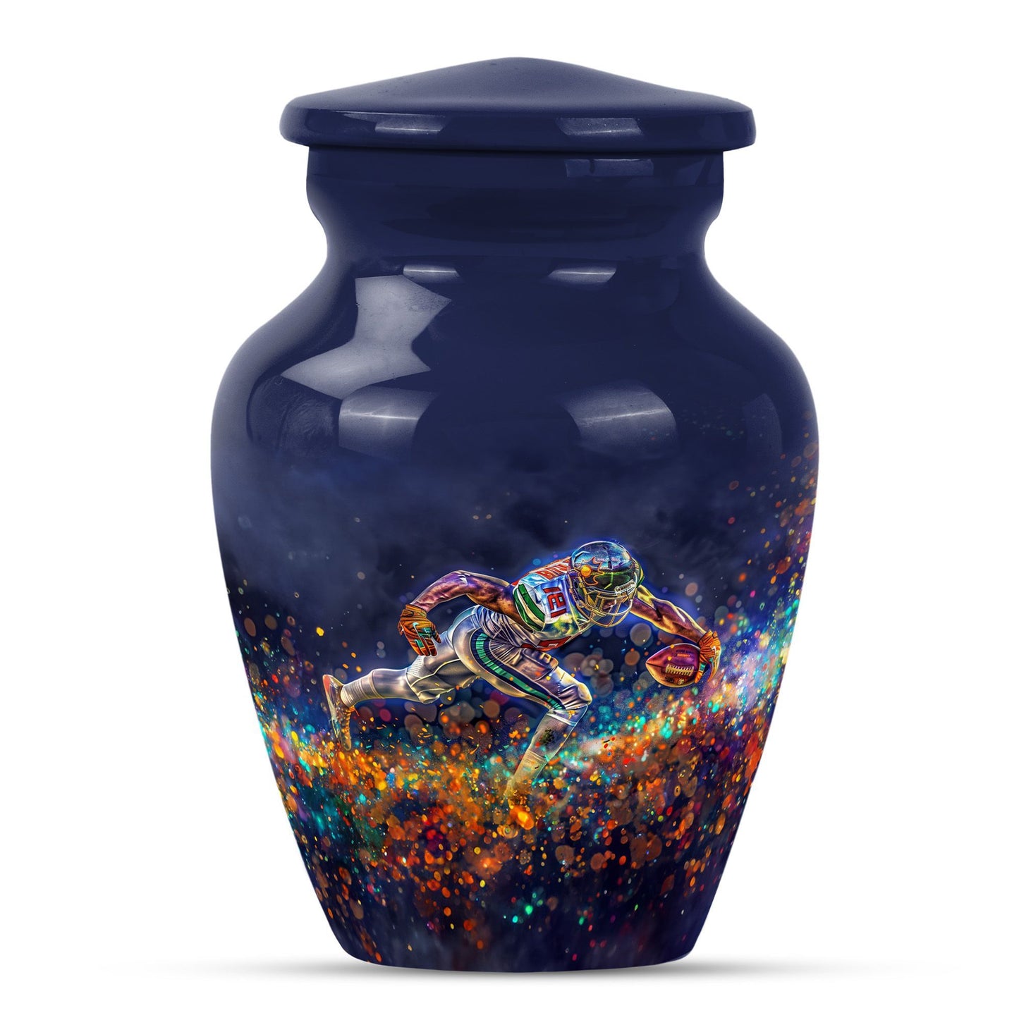 football memorial medium urn.
