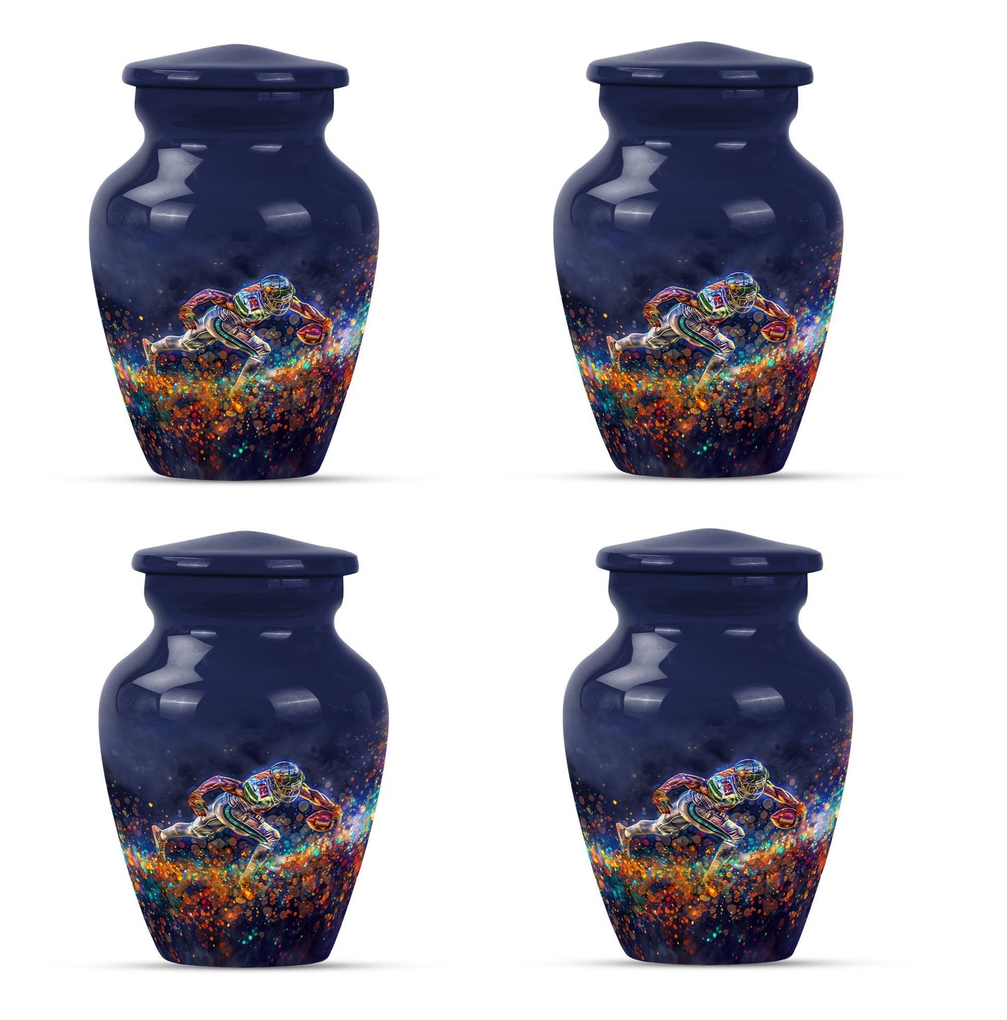 football memorial medium urn.