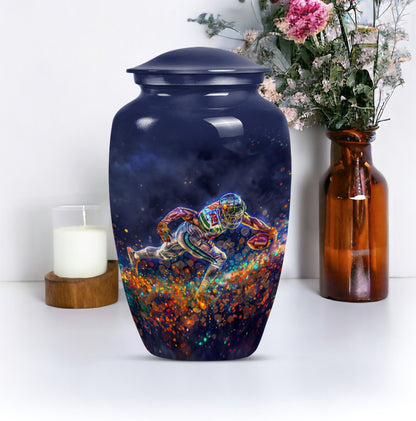 football memorial medium urn.