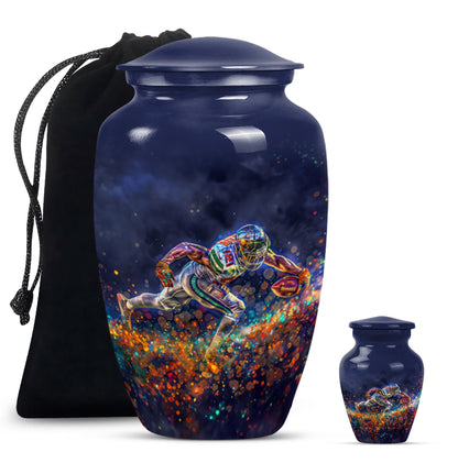 football memorial medium urn.