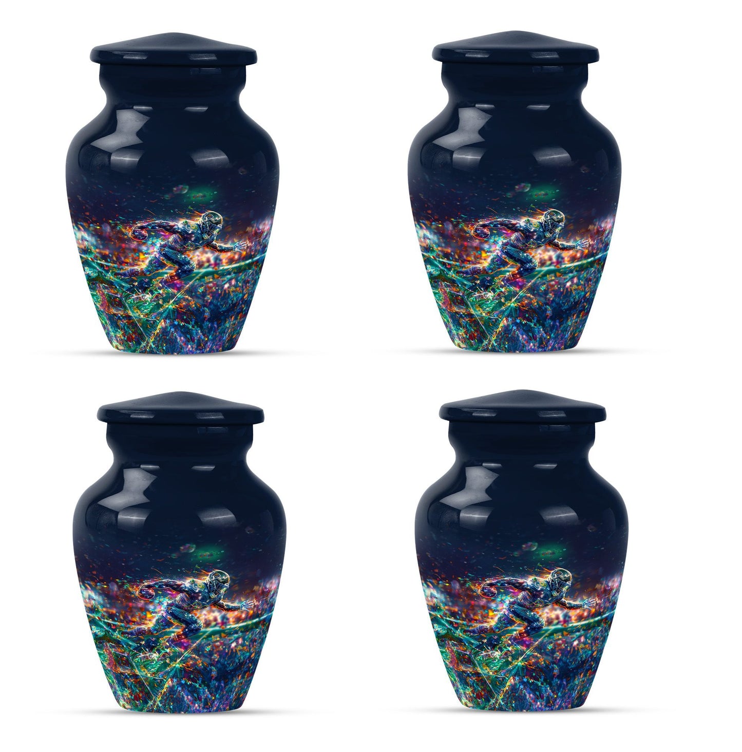 Classic 10 inch football theme cremation urn