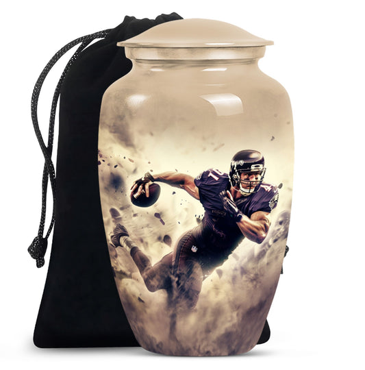 10-inch classic football urn for ashes, 