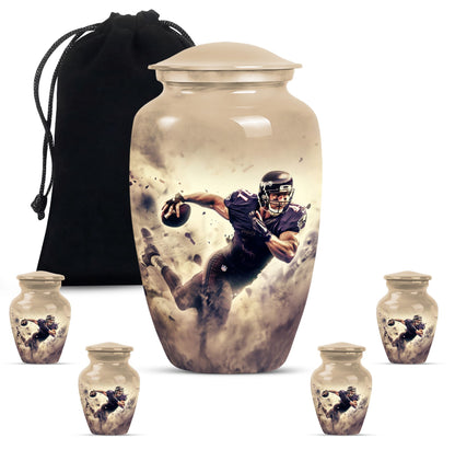 10-inch classic football urn for ashes, 