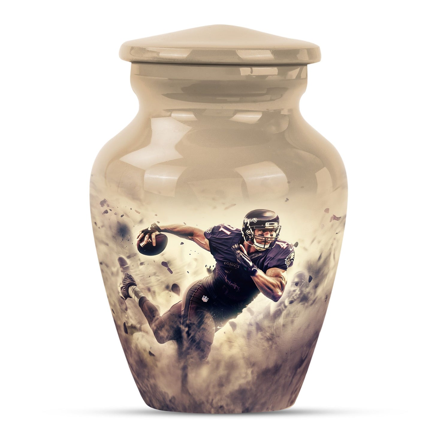10-inch classic football urn for ashes, 