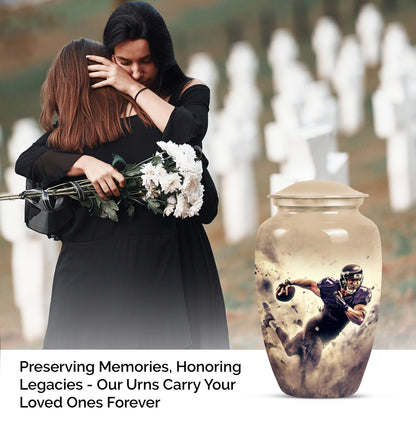 10-inch classic football urn for ashes, 
