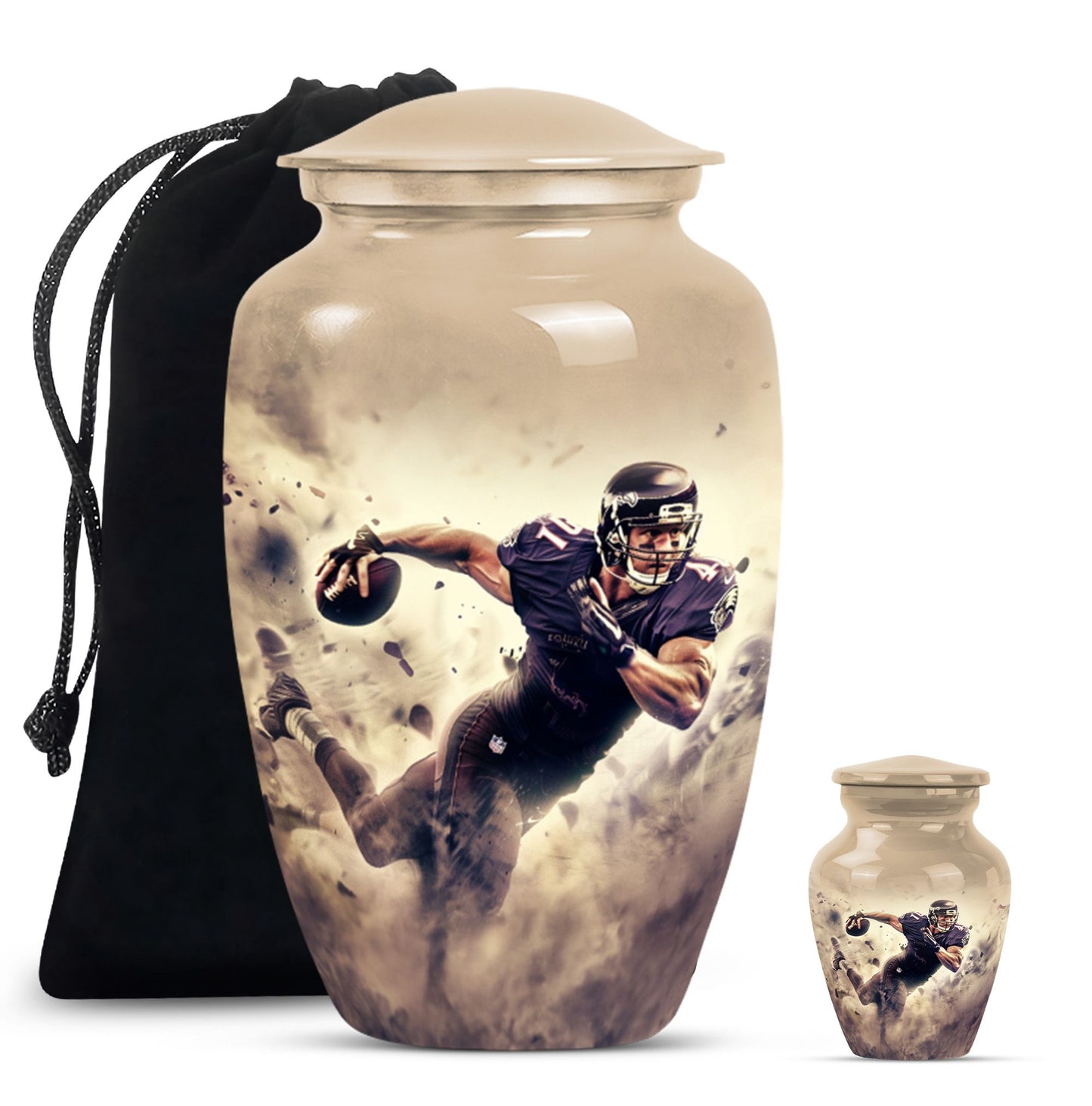 10-inch classic football urn for ashes, 