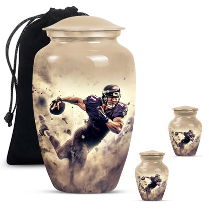 10-inch classic football urn for ashes, 