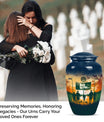 football urn cremation ashes