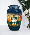 football urn cremation ashes