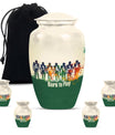 Classic 10-inch football urn for burial ashes.