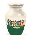 Classic 10-inch football urn for burial ashes.